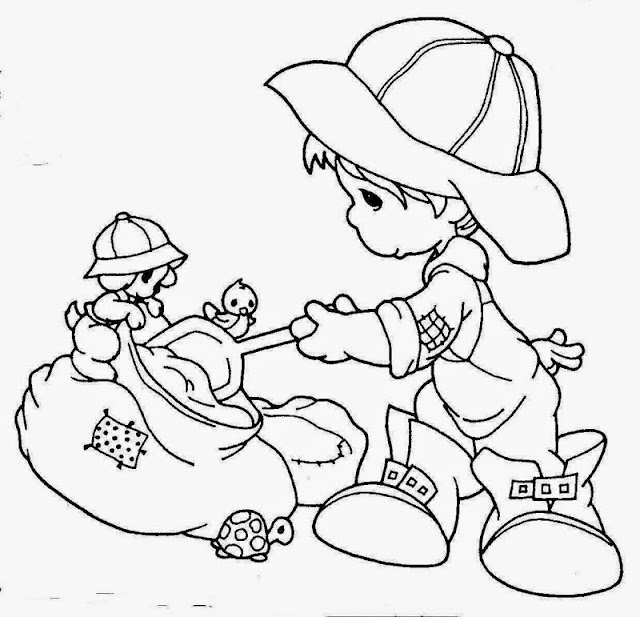 Beautiful Precious Moments Coloring Page for Kids of a Cute Cartoon Colour Drawing HD Wallpaper