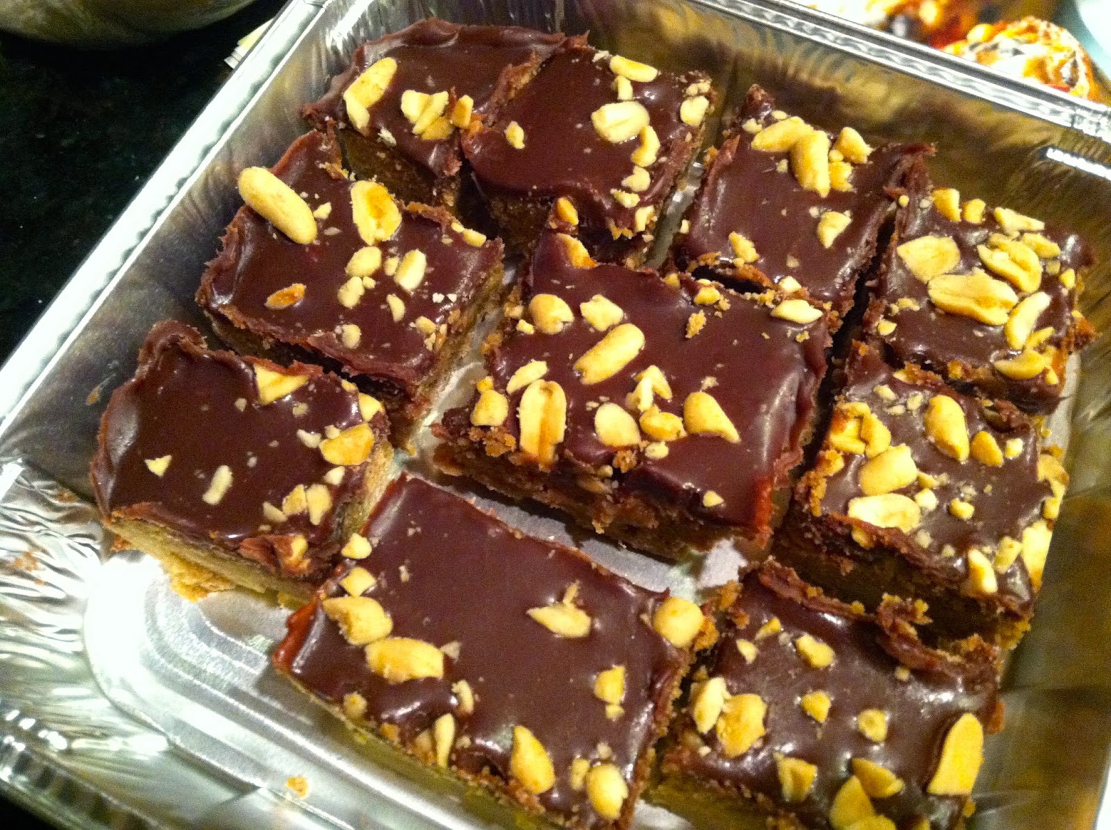 KatieKate's Kitchen Peanut Butter Bars with Chocolate Ganache