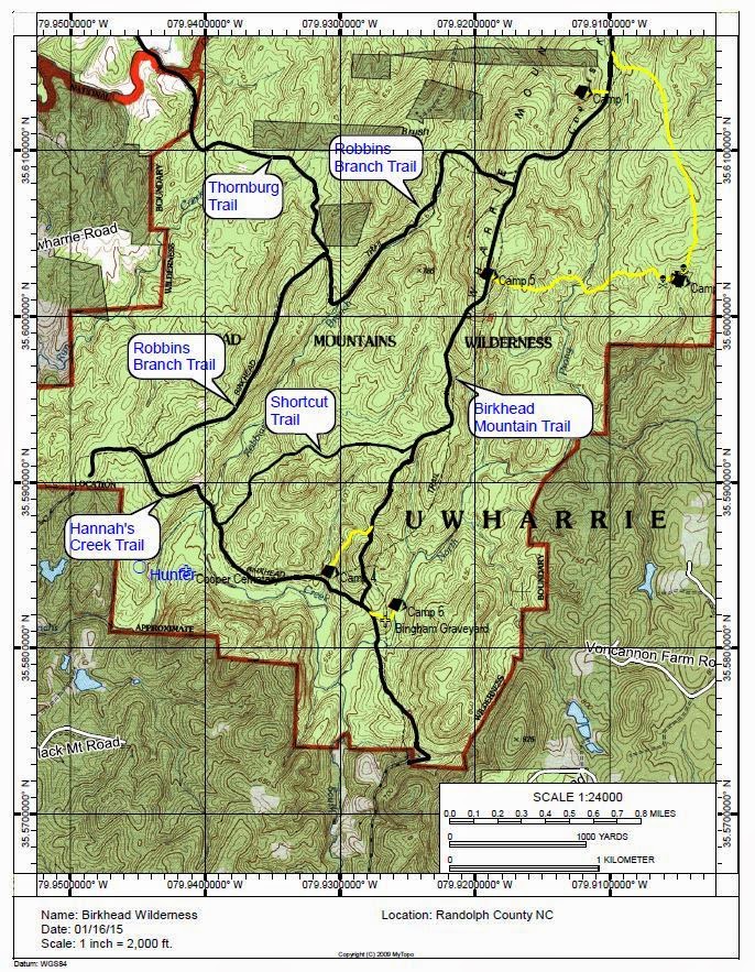 Birkhead Mountain Wilderness Map Hiking With A Fat Bald White Guy: Uwharrie National Wilderness Area