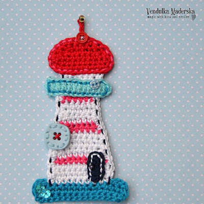 Crochet Lighthouse applique pattern