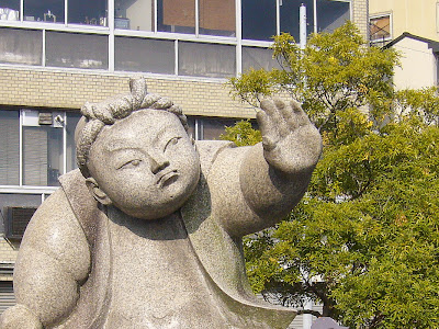 京都市・五条大橋・牛若丸像と弁慶像
