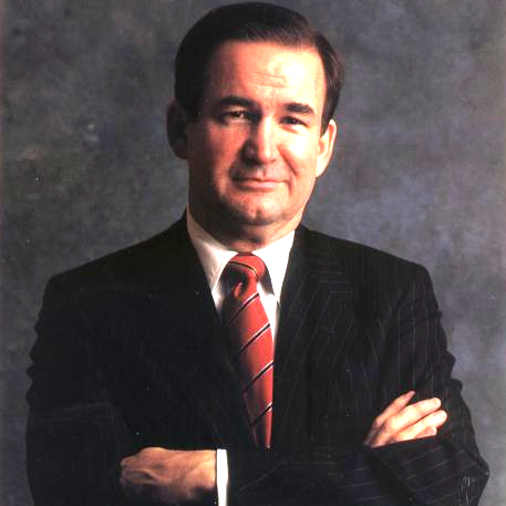 man with black hat: Pat Buchanan Explains It All For Guess Who?