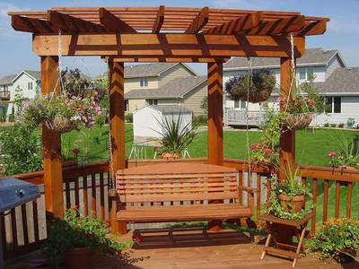 PERGOLAS PARA JARDIN CON COLUMPIO - Patios y Jardines