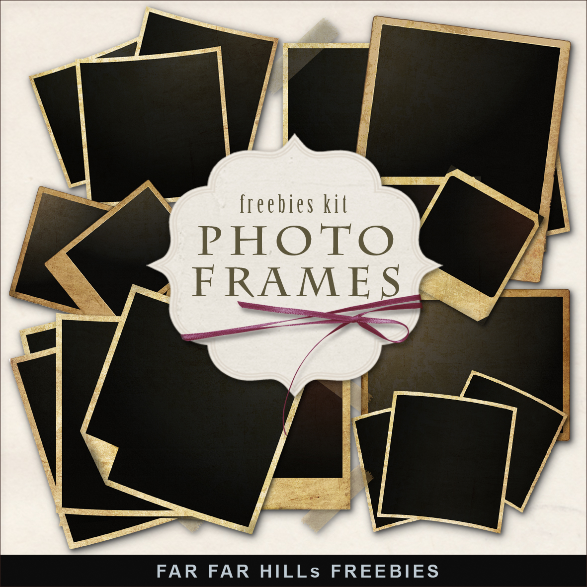 Freebies Vintage Style Photo Frames KitFar Far Hill Free database of