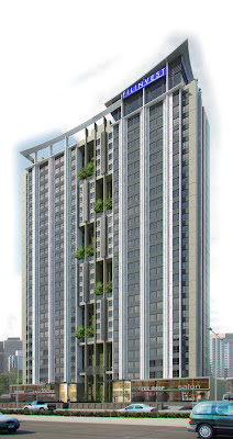 Vinia Residences + Versaflats EDSA across Trinoma Perspective