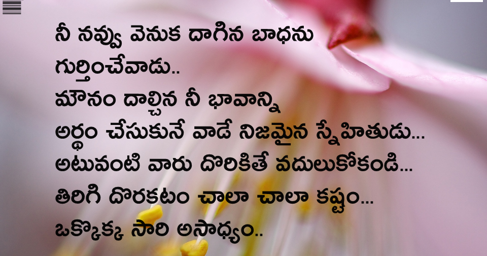 Telugu Best Inspirational Friendship quotations with images | QUOTES