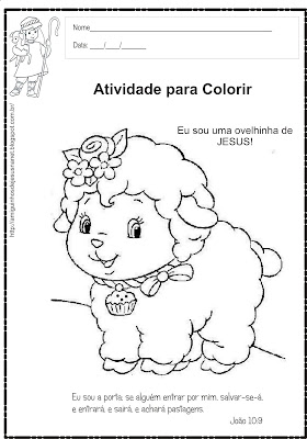 A Ovelha Perdida - Atividade para colorir