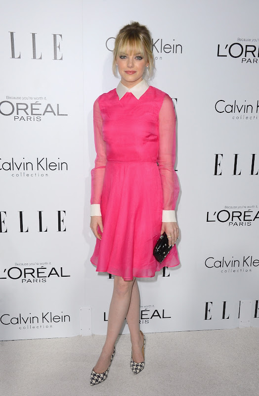 Emma Stone pretty in pink