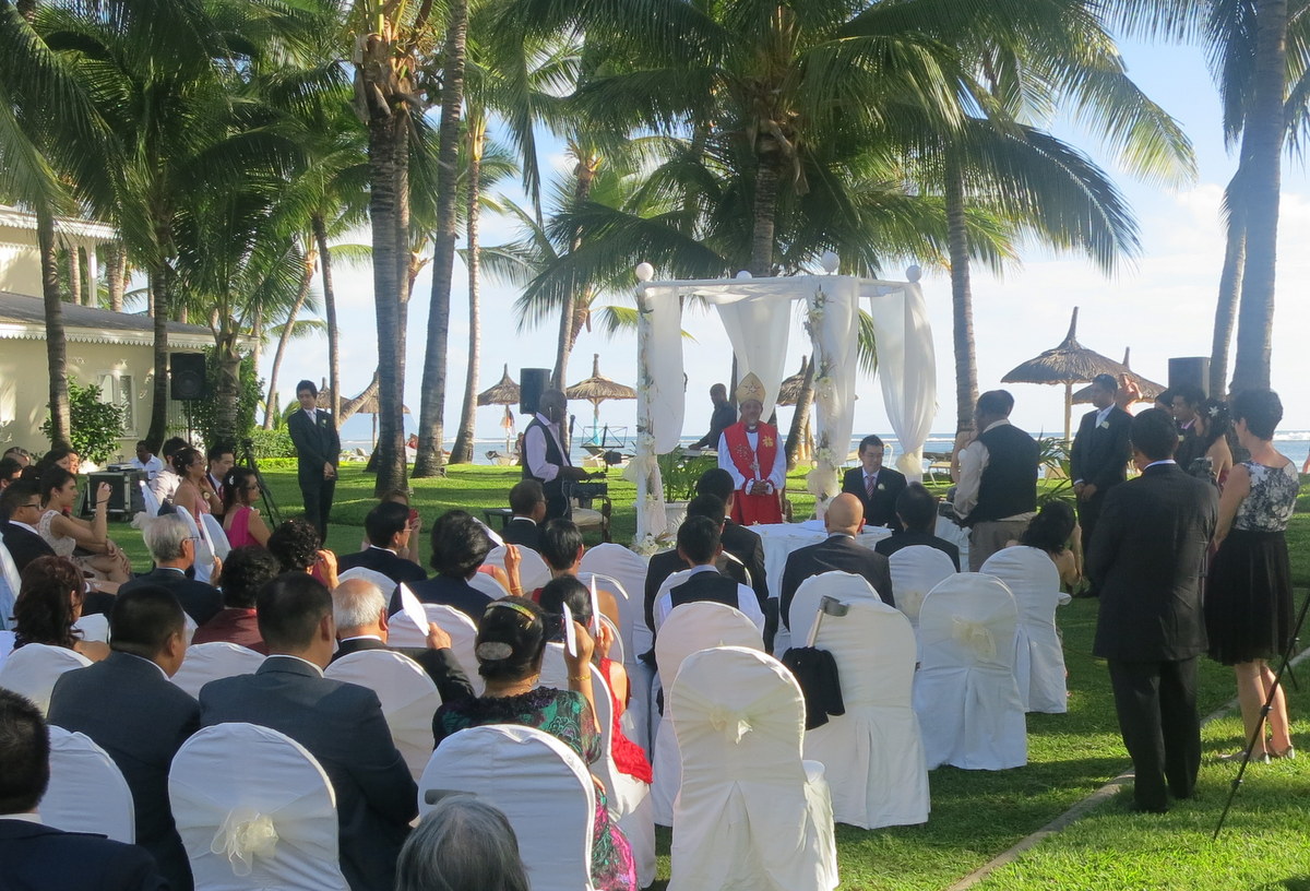 Bishop Mgr Roger Chung Jaomalaza Wedding Sugar Beach Hotel