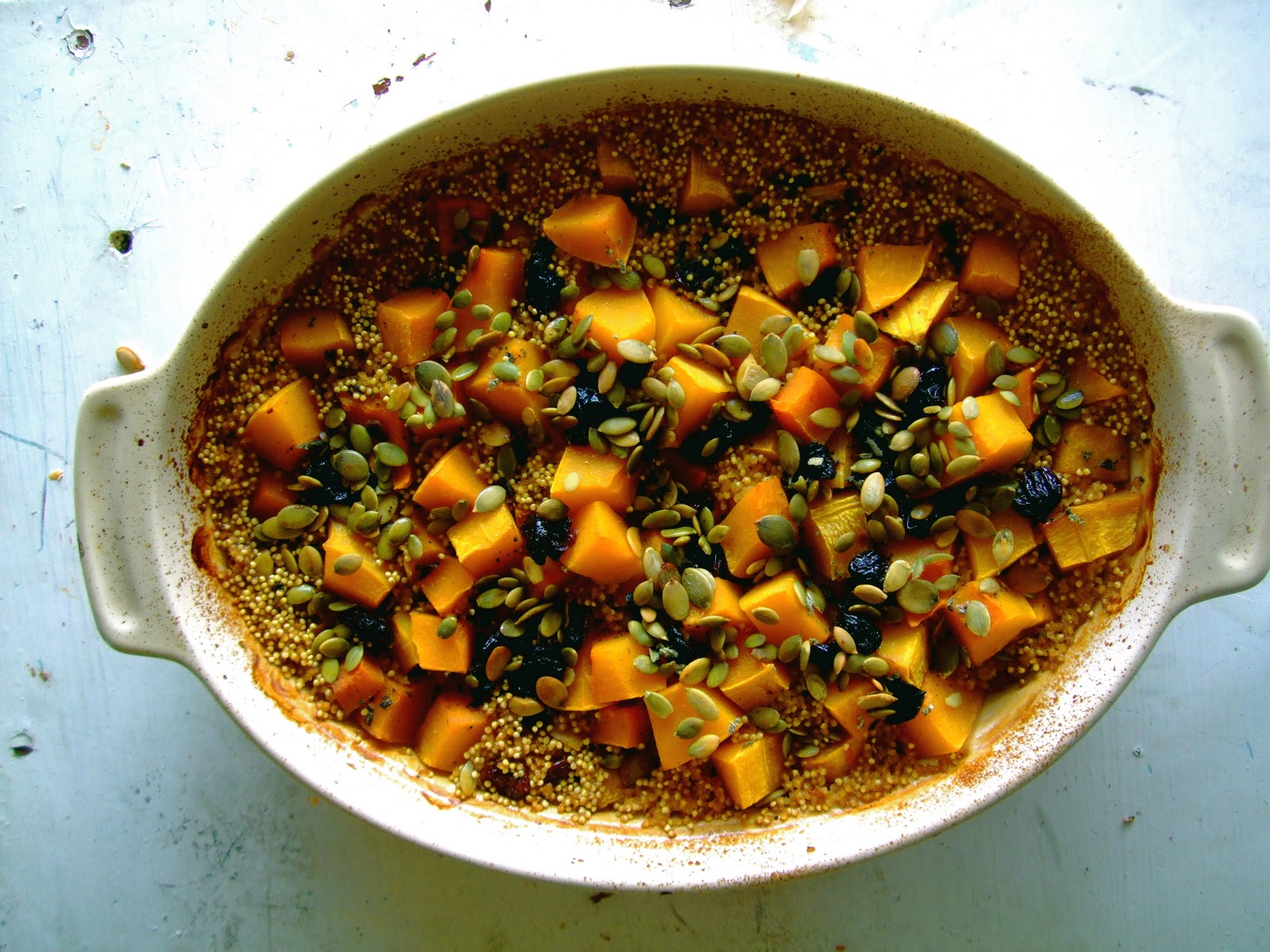 Low Carbon Diet Butternut Squash Millet Bake