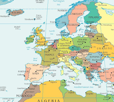 Kart over Europa Land