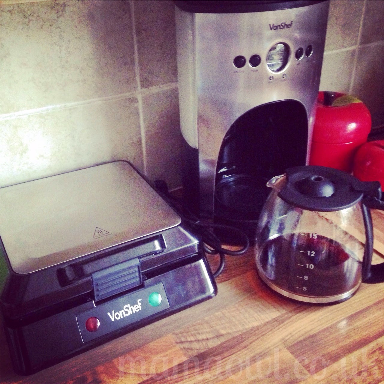 Mama OWL Blog VonShef Coffee Machine and Waffle Maker Review