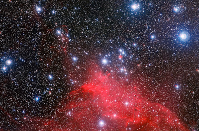 A handout photo provided by the European Southern Observatory on November 11, 2013 shows the Wide Field Imager on the MPG/ESO 2.2-metre telescope at ESO’s La Silla Observatory in Chile that captured the best image so far of the star cluster NGC 3572, a gathering of young stars, and its spectacular surroundings. This new image shows how the clouds of gas and dust around the cluster have been sculpted into whimsical bubbles, arcs and the odd features known as elephant trunks by the stellar winds flowing from the bright stars. The brightest of these cluster stars are heavier than the Sun and will end their short lives as supernova explosions