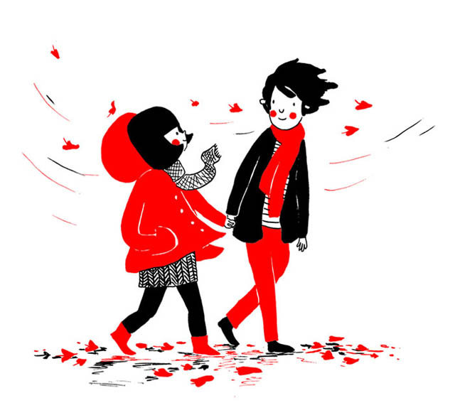 Heartwarming Illustrations Show That True Love Is In The Little Everyday Things - The cold autumn wind can’t touch you because your heart always stays warm Heartwarming Illustrations Show That True Love Is In The Little Everyday Things - The cold autumn wind can’t touch you because your heart always stays warm