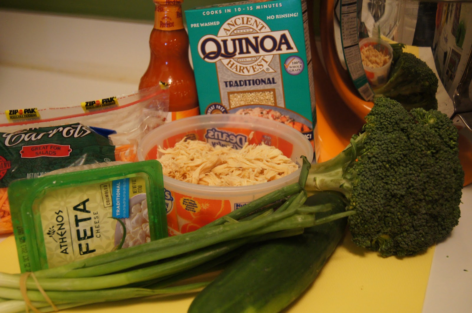 Elizabeth's Dutch Oven Buffalo Chicken Quinoa with Broccoli, Carrots