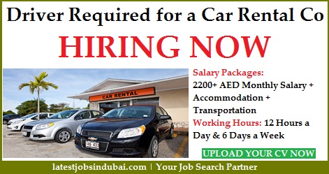 Driver jobs in Car Rental Company in Dubai Driver Required for a Car Rental Company in Dubai