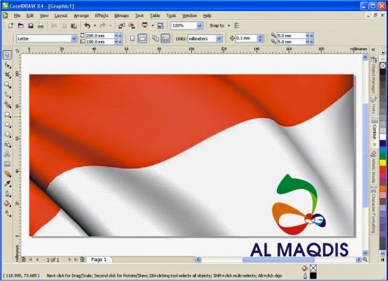 Mendesain Banner HUT RI ke 69 tahun pake coreldraw