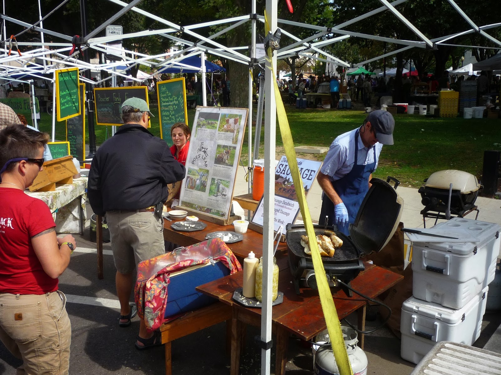 A day at a Vermont Farmer's Market Burlington, Vermont South