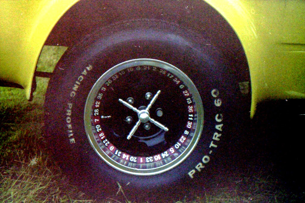 Roulette wheel car rims