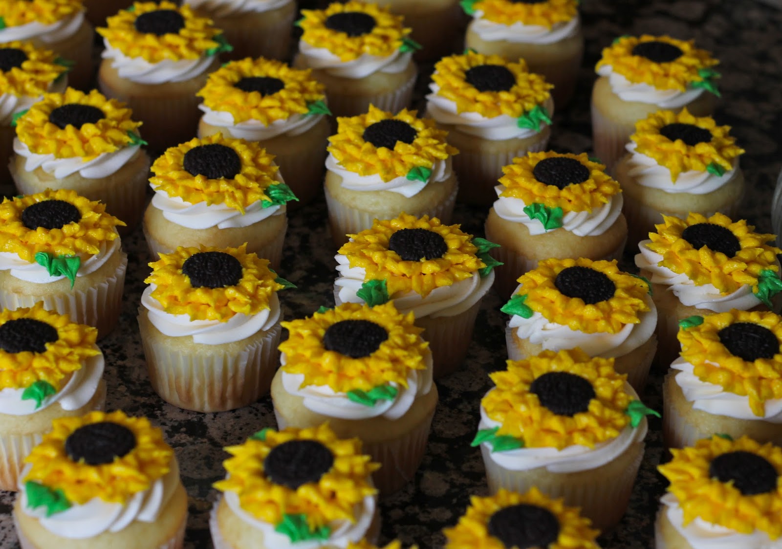 Sweets and Style Just Right Sunflower Cupcakes