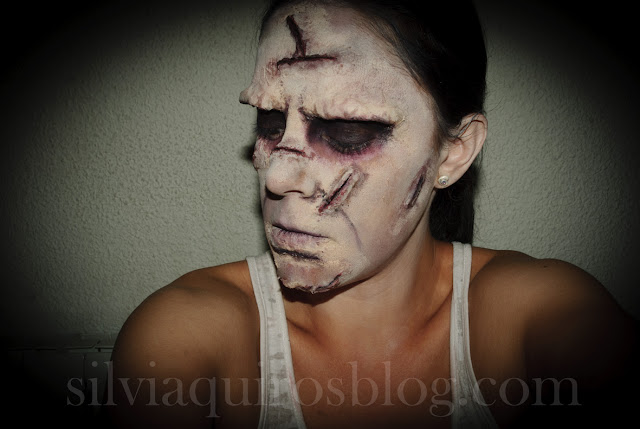 Maquillaje Halloween 13: Exorcista, Halloween Make-up 13: The Exorcist, efectos especiales, special effects, Silvia Quirós