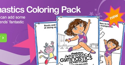 MAD Family Fun: Dora Gymnastics Coloring Pack