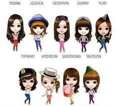 SNSD Gee Cartoon