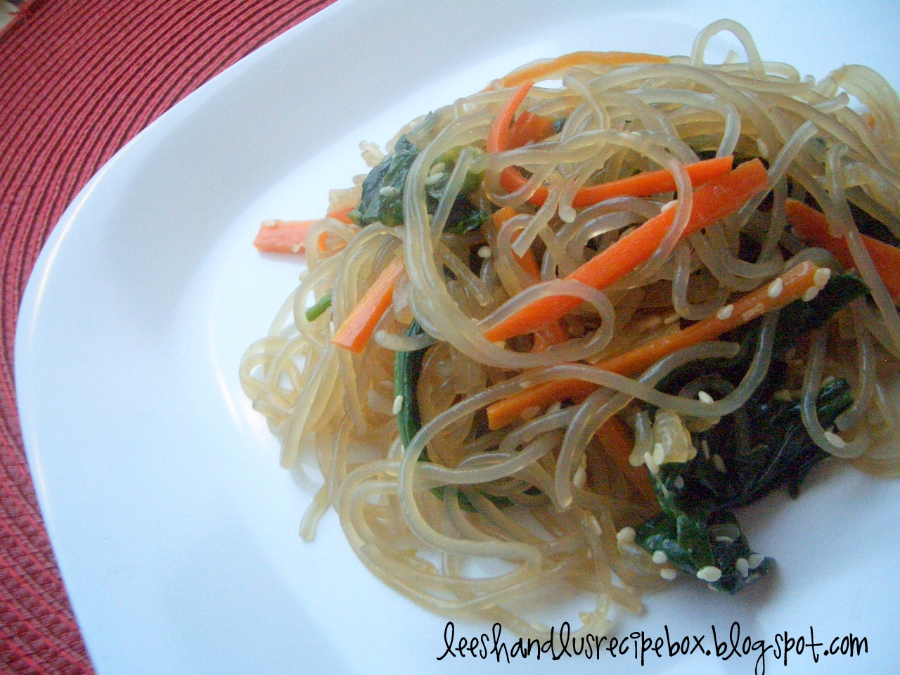 Leesh & Lu's Recipe Box Korean Glass Noodles JapChae/Chap Chae {A