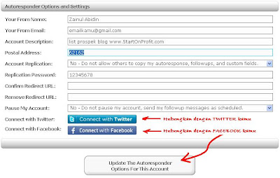 cara setting free autoresponder listwire