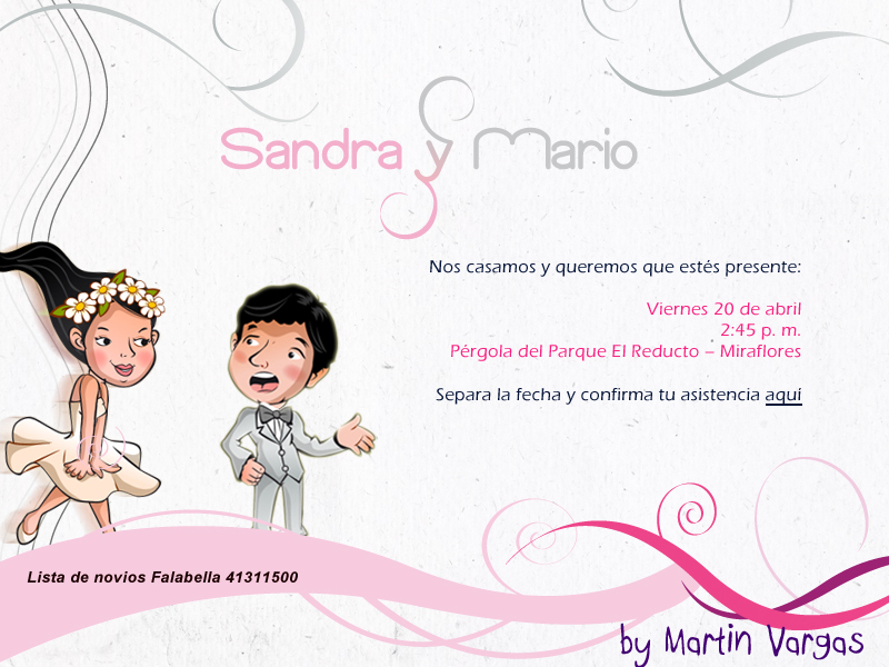Tarjetas de Invitación. Diseño a dos cuerpos. Repuje en la cara ...