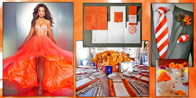 orange wedding