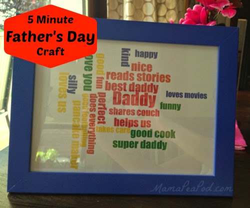 five minute fathers day gift word cloud tutorial