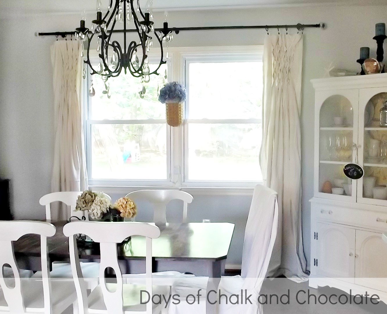Smocked Drop Cloth Curtains Days Of Chalk And Chocolate