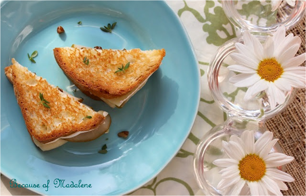 Because of Madalene Brie and Pear Grilled Cheese Sandwich