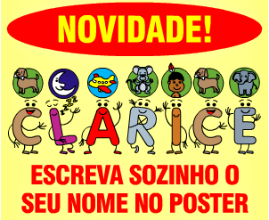 Escreva o seu nome no Poster do Alfabeto Kid Leitura