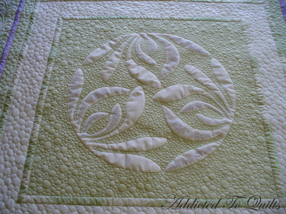 Addicted To Quilts Green and White Quilt