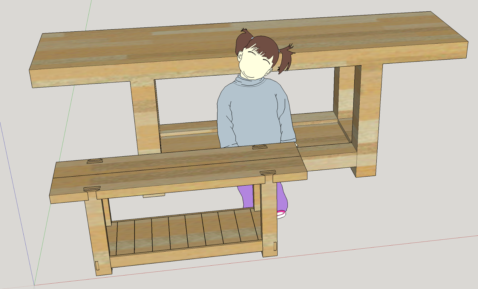 Honey Do Woodworking Child Size Roubo Workbench