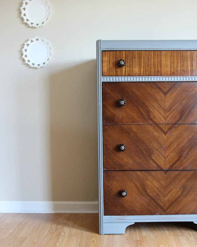 Funky Junk Two Toned Chevron Dresser