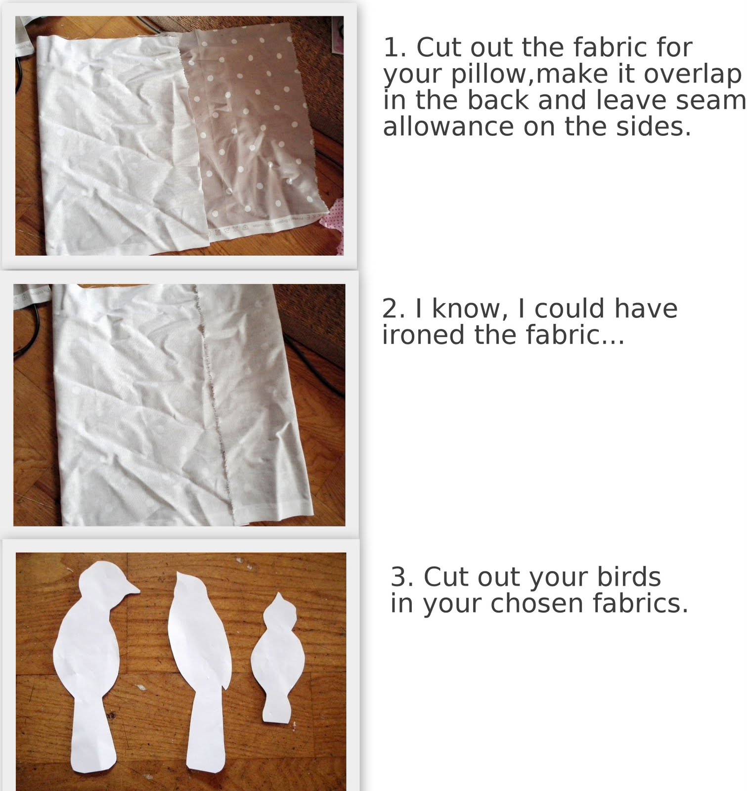 Bless, by Tone Bird pillows tutorial