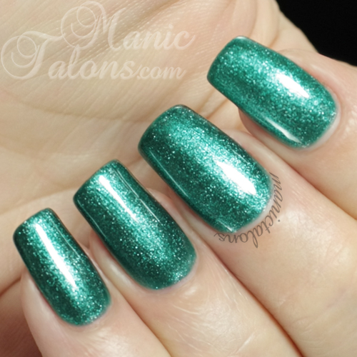 Pink Gellac by Chickettes Emerald Green Swatch
