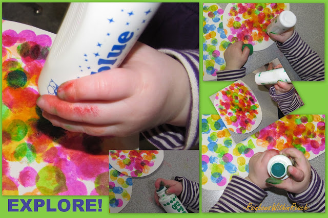 Children's painting, dots, circles, open-ended art, toddler, preschool Children's painting, dots, circles, open-ended art, toddler, preschool