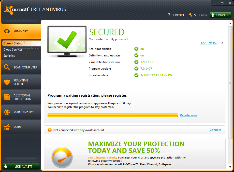 Avast antivirus 6.0.11 sod