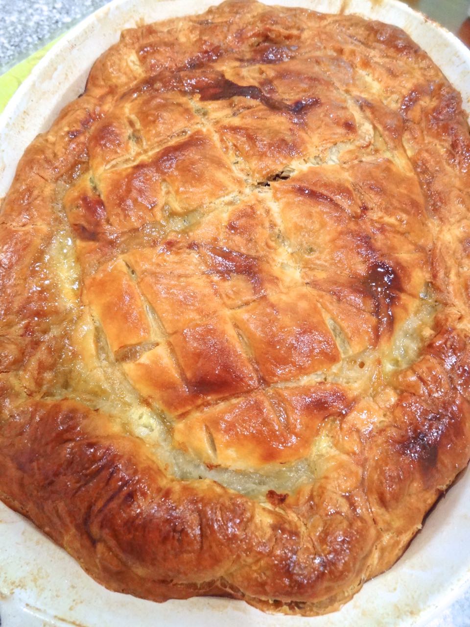 Scrumpdillyicious Turkey, Leek & Mushroom Pot Pie with Puff Pastry