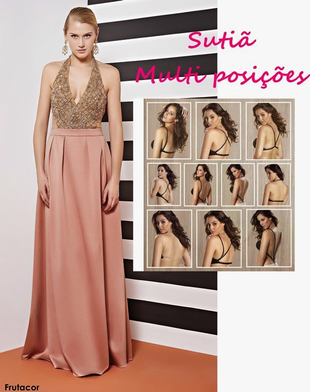 Sutiã para usar com vestido costa nua ou vestido decotado