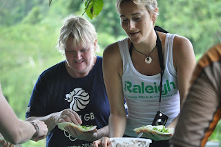 Pauline and Martina - rafting lunch Pauline and Martina - rafting lunch