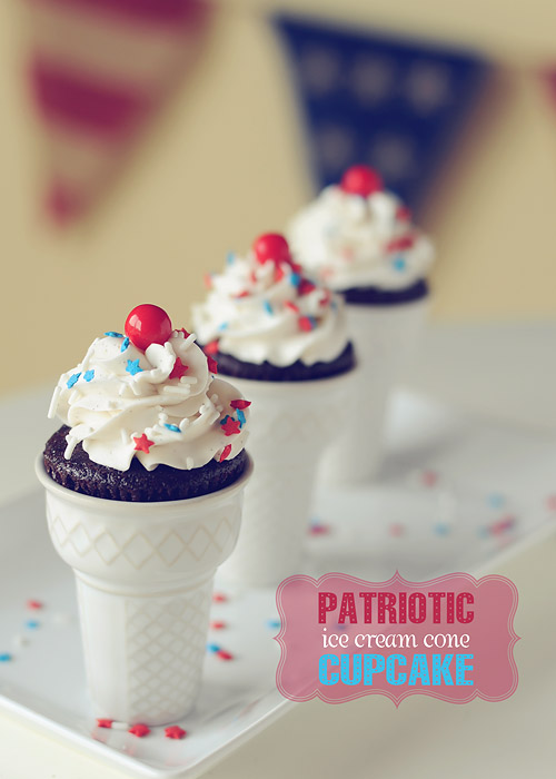 Maddie Cakes patriotic ice cream cone cupcakes!