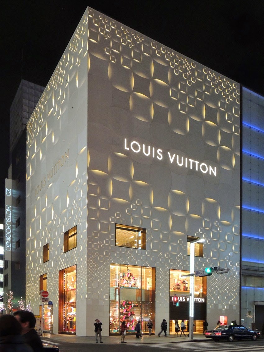 Hogares Frescos: Tienda Louis Vuitton en Tokio Mostrando un Original