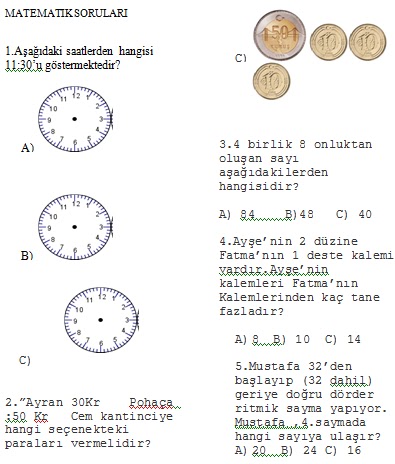 2 sinif matematik deneme sinavi sorulari matematik tr