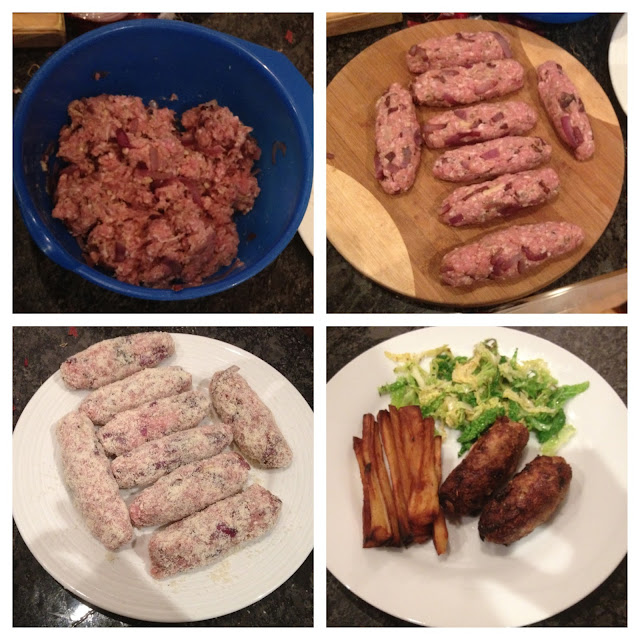 Crumbed Pork & Sage Sausages / HUNGRY FOR BALANCE