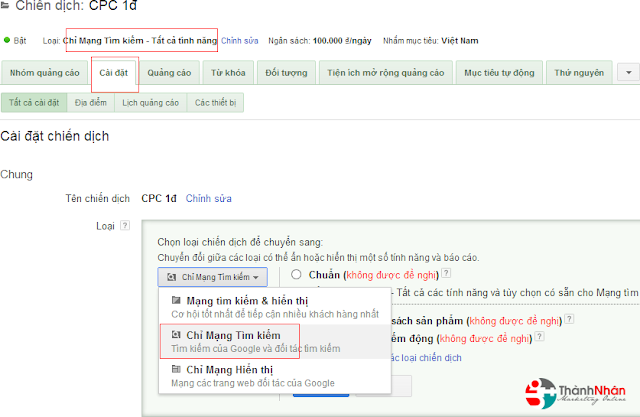 Thủ thuật chạy quảng cáo Google Adwords 1 đ/ 1 click - dangthanhnhan.info Thủ thuật chạy quảng cáo Google Adwords 1 đ/ 1 click - dangthanhnhan.info